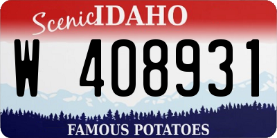 ID license plate W408931