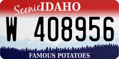 ID license plate W408956