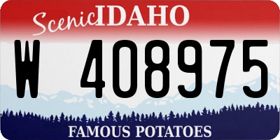 ID license plate W408975