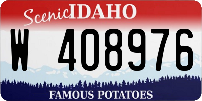 ID license plate W408976