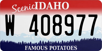 ID license plate W408977
