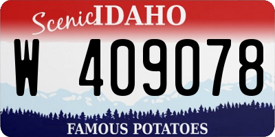 ID license plate W409078