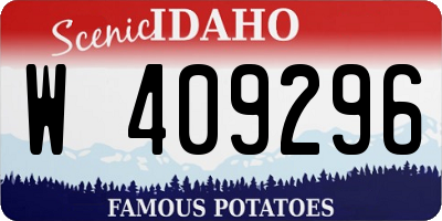 ID license plate W409296
