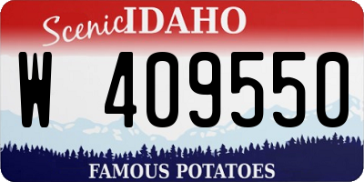 ID license plate W409550