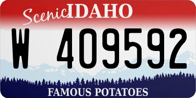 ID license plate W409592