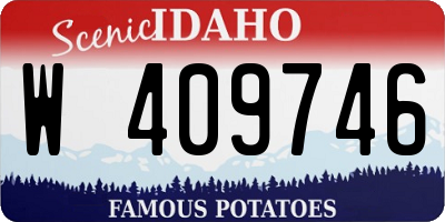 ID license plate W409746