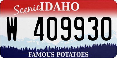ID license plate W409930