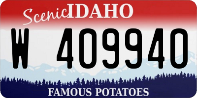 ID license plate W409940