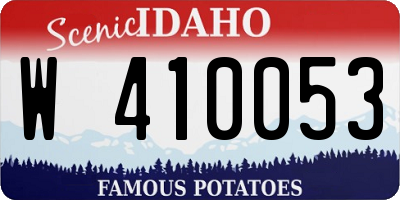 ID license plate W410053