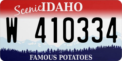 ID license plate W410334