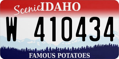 ID license plate W410434