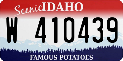 ID license plate W410439