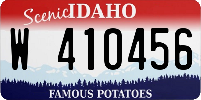 ID license plate W410456