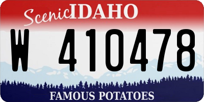 ID license plate W410478