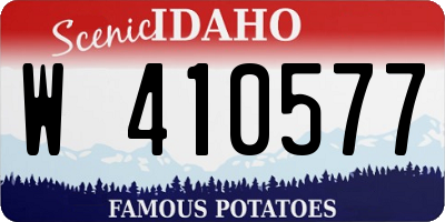 ID license plate W410577