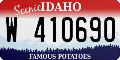 ID license plate W410690