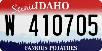 ID license plate W410705