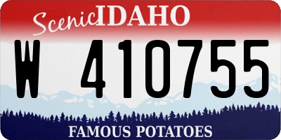 ID license plate W410755