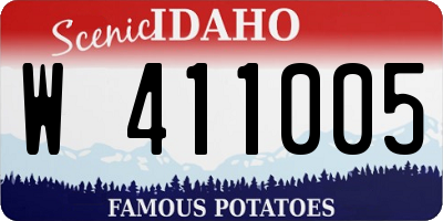 ID license plate W411005