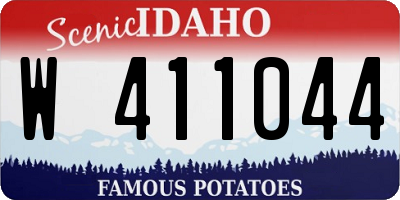 ID license plate W411044
