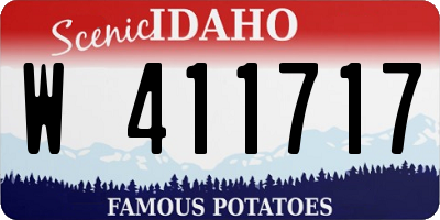 ID license plate W411717