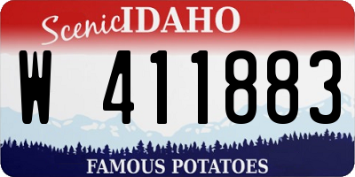 ID license plate W411883