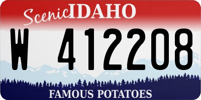 ID license plate W412208