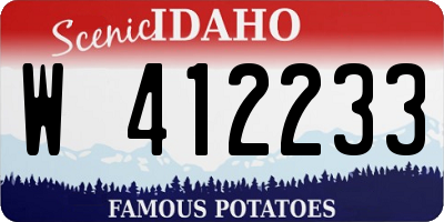 ID license plate W412233