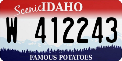ID license plate W412243