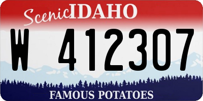 ID license plate W412307