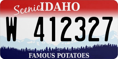 ID license plate W412327