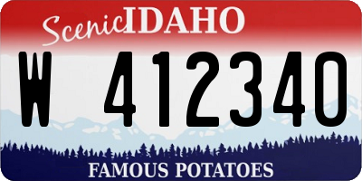 ID license plate W412340