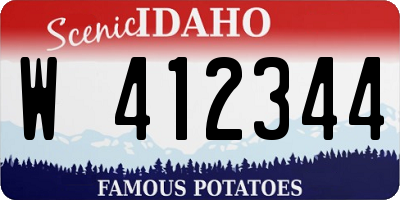 ID license plate W412344