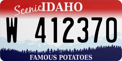 ID license plate W412370