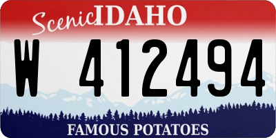 ID license plate W412494