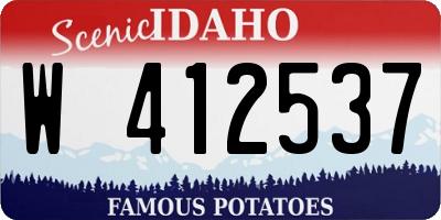 ID license plate W412537