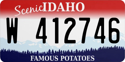 ID license plate W412746