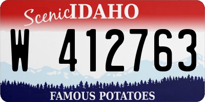 ID license plate W412763
