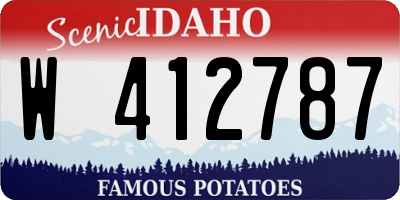 ID license plate W412787