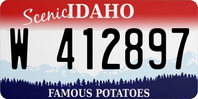 ID license plate W412897