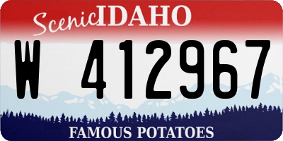 ID license plate W412967