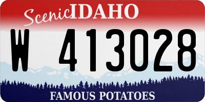 ID license plate W413028