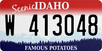 ID license plate W413048