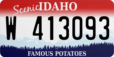 ID license plate W413093