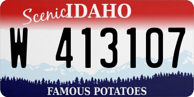 ID license plate W413107