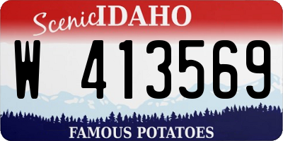 ID license plate W413569