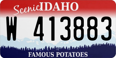 ID license plate W413883