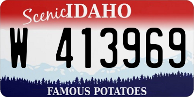 ID license plate W413969