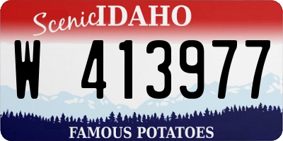 ID license plate W413977