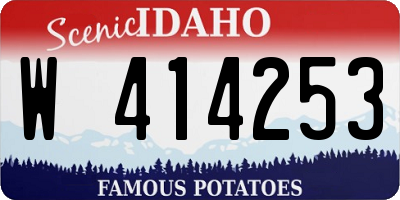 ID license plate W414253